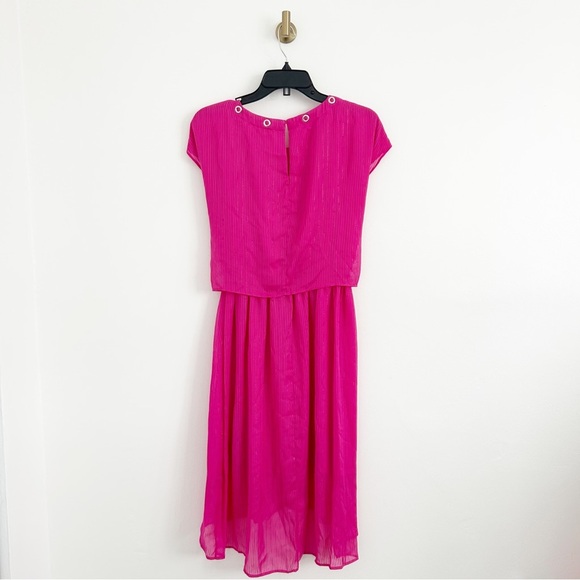 NEW Michael Michael Kors $175 Capsule Tie Front Ruffled High Low Satin Dress S - Picture 5 of 6